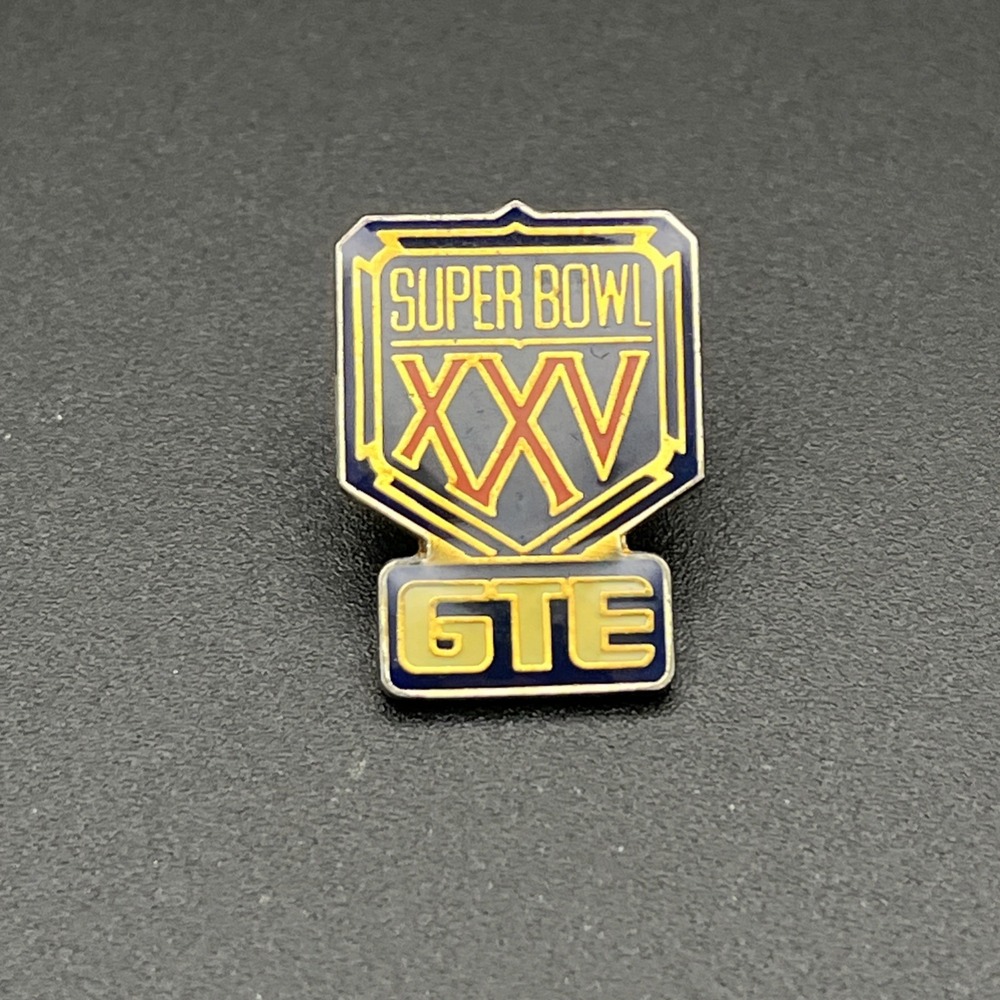 Super Bowl XXV NFL Buffalo Bills New York Giants GTE Lapel Hat Pin